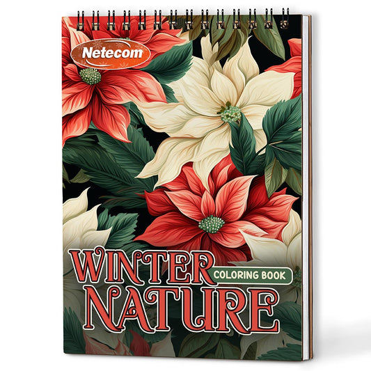 Netecom Winter Nature Coloring Book For Adults