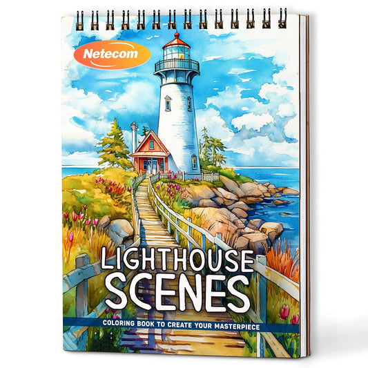 Lighthouse Scenes Coloring Book For Adults