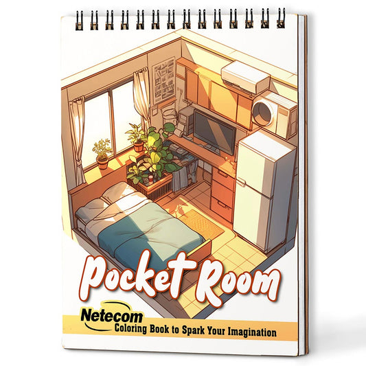 Netecom Pocket Room Coloring Book For Adults