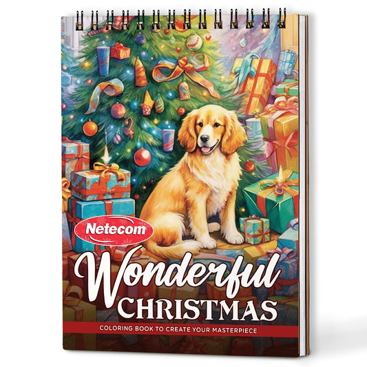 Netecom Wonderful Christmas Coloring Book For Adults