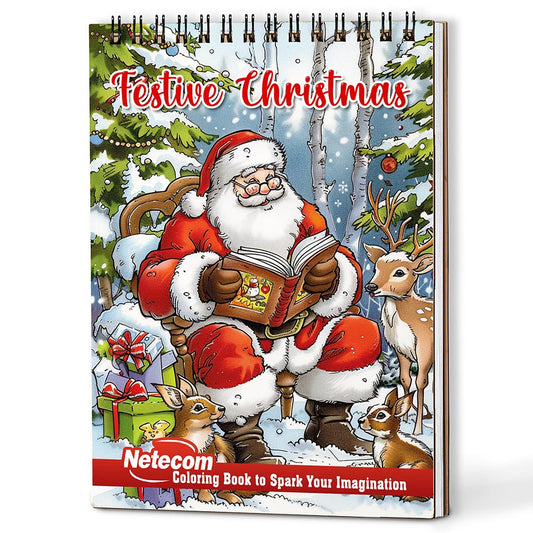 Netecom Festive Christmas Coloring Book For Adults