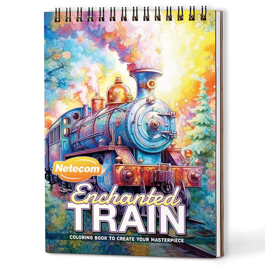 Netecom Train Coloring Book For Adults