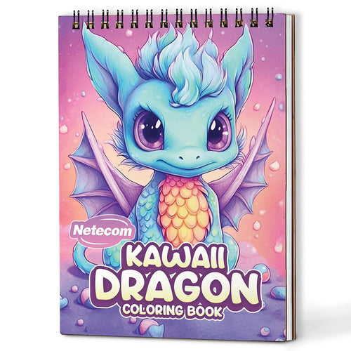 Netecom Kawaii Dragons Coloring Book For Adults