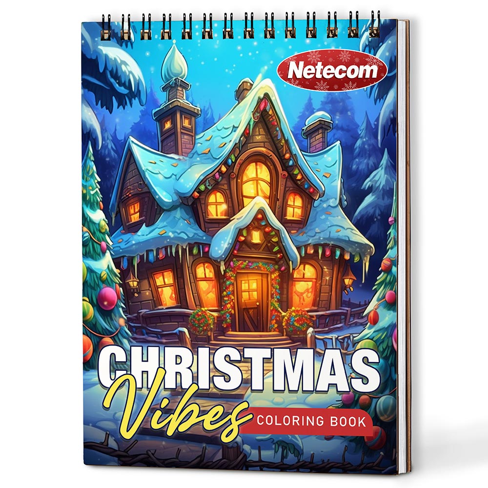 Netecom Christmas Vibes Coloring Book For Adults