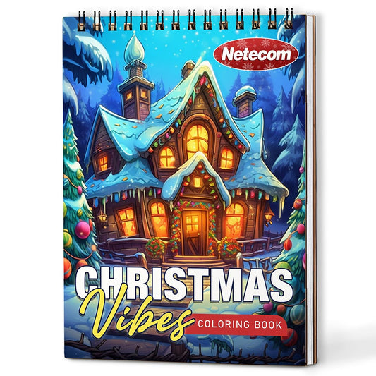 Netecom Christmas Vibes Coloring Book For Adults