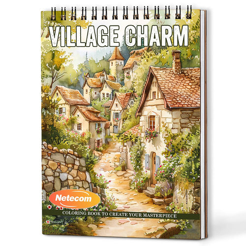 Village Charm Coloring Book For Adults