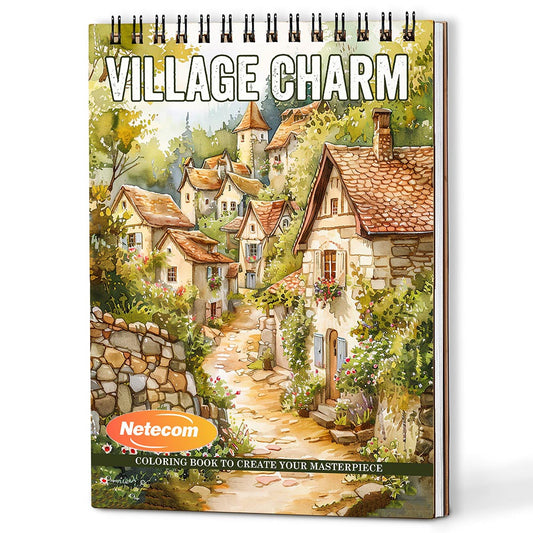 Village Charm Coloring Book For Adults