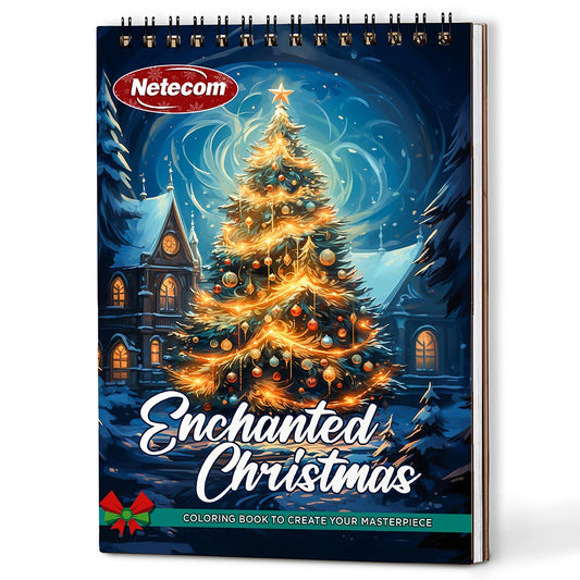 Netecom Enchanted Christmas Coloring Book For Adults