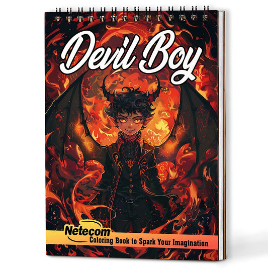 Netecom Devil Boy Coloring Book For Adults