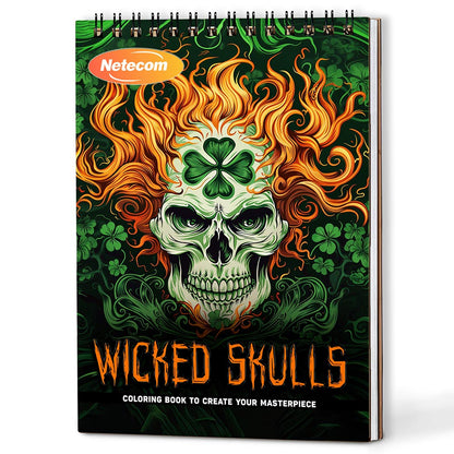 Netecom Wicked Skulls Coloring Book For Adults