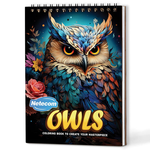 Netecom Owls Coloring Book For Adults