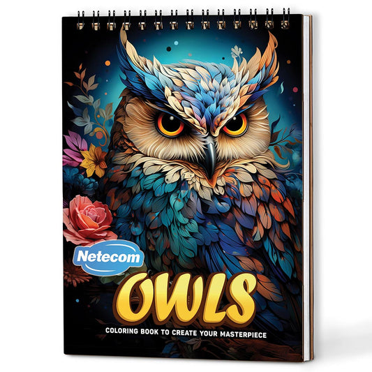 Netecom Owls Coloring Book For Adults