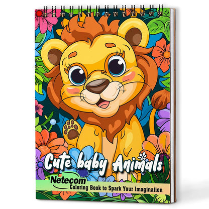 Netecom Cute Baby Animals Coloring Book For Adults