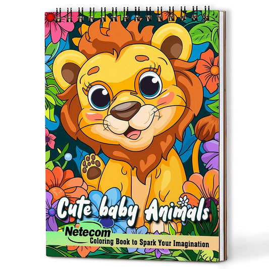 Netecom Cute Baby Animals Coloring Book For Adults