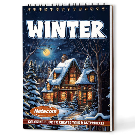 Netecom Winter Coloring Book For Adults