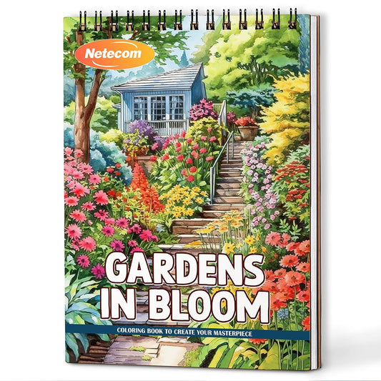 Gardens in Bloom Coloring Book For Adults