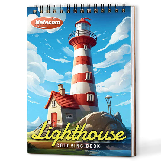 Netecom Lighthouse Coloring Book For Adults