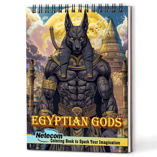 Netecom Egyptian Gods Coloring Book For Adults