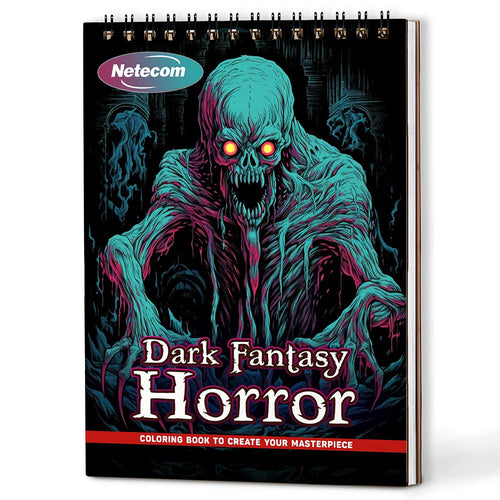 Netecom Dark Fantasy Horror Coloring Book For Adults