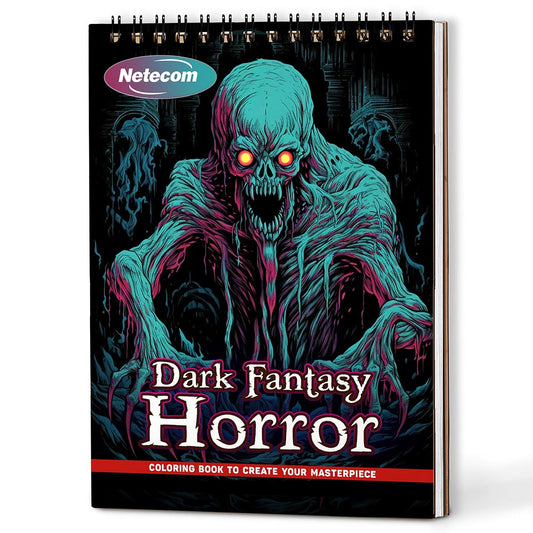 Netecom Dark Fantasy Horror Coloring Book For Adults