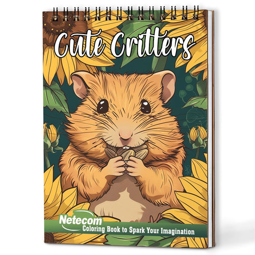 Netecom Cute Critters Coloring Book For Adults