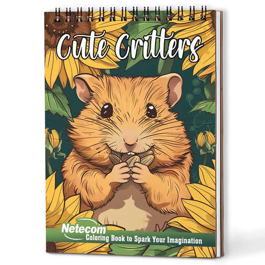 Netecom Cute Critters Coloring Book For Adults
