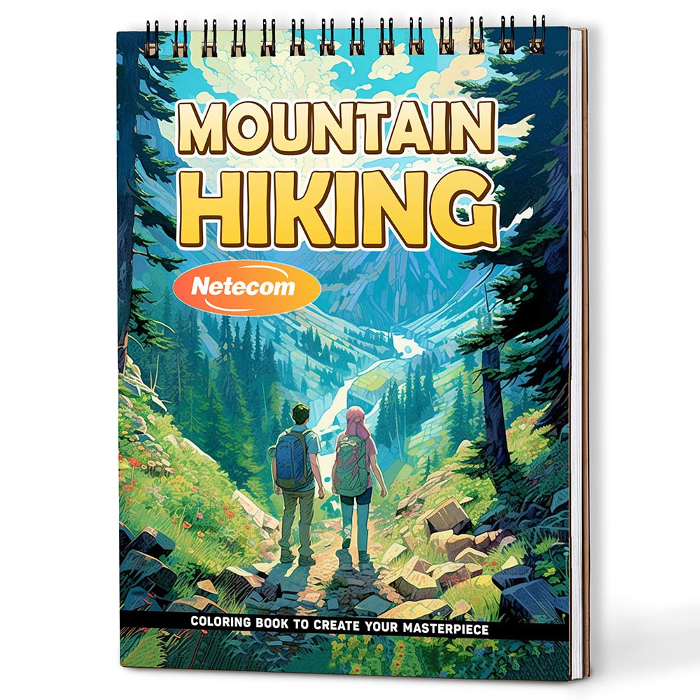 Mountain Hiking Coloring Book For Adults