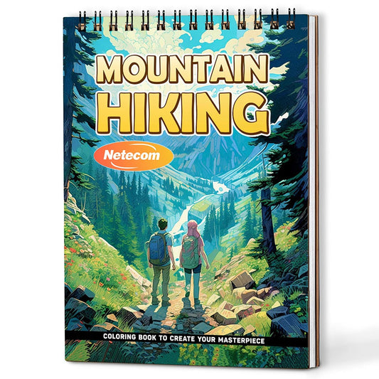 Mountain Hiking Coloring Book For Adults