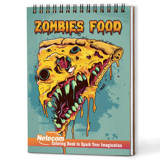 Netecom Zombies Food Coloring Book For Adults