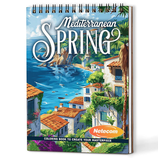 Mediterranean Spring Coloring Book For Adults