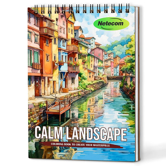 Calm Landscape Coloring Book For Adults