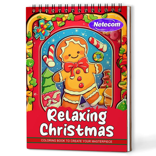 Netecom Relaxing Christmas Coloring Book For Adults