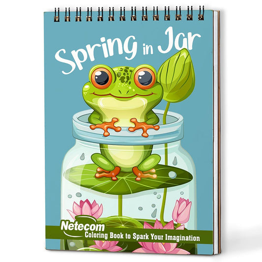 Netecom Spring in Jar Coloring Book For Adults
