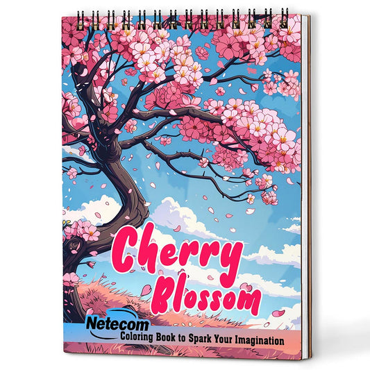 Netecom Cherry Blossom Coloring Book For Adults