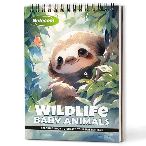 Wildlife Baby Animals Coloring Book For Adults