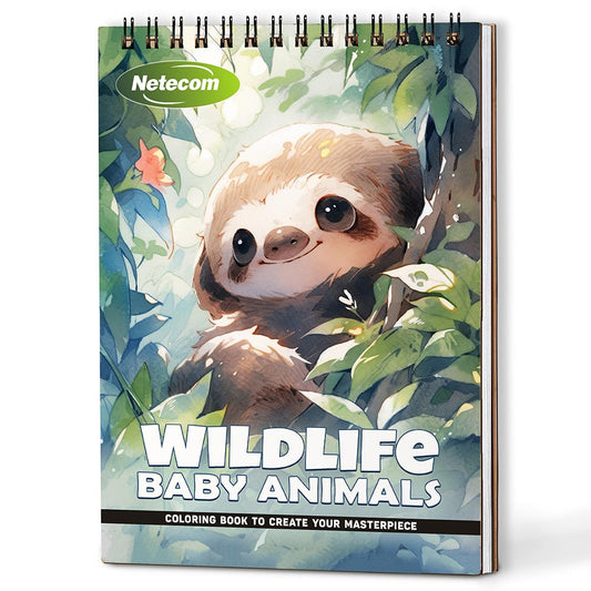 Wildlife Baby Animals Coloring Book For Adults