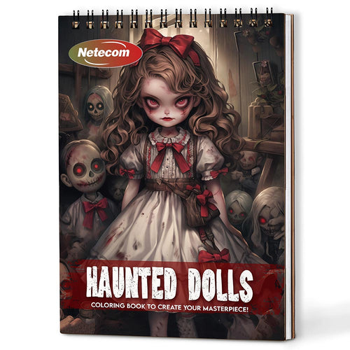 Netecom Haunted Dolls Coloring Book For Adults