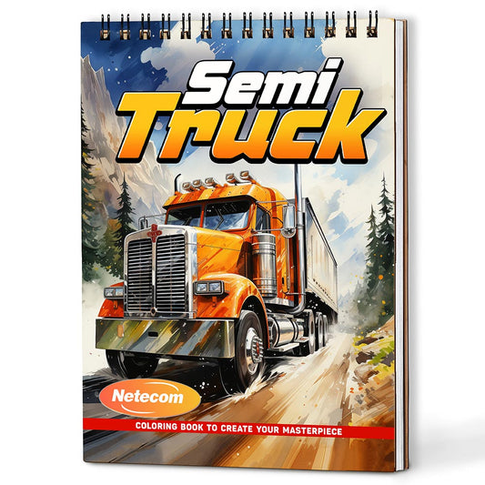 Semi Truck Coloring Book For Adults