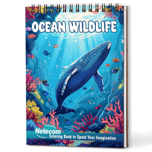 Netecom Ocean Wildlife Coloring Book For Adults