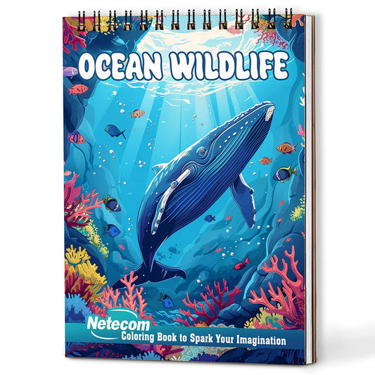 Netecom Ocean Wildlife Coloring Book For Adults