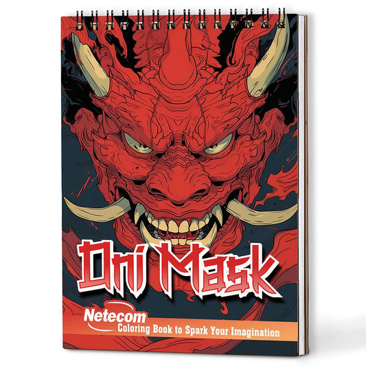 Netecom Oni Mask Coloring Book For Adults