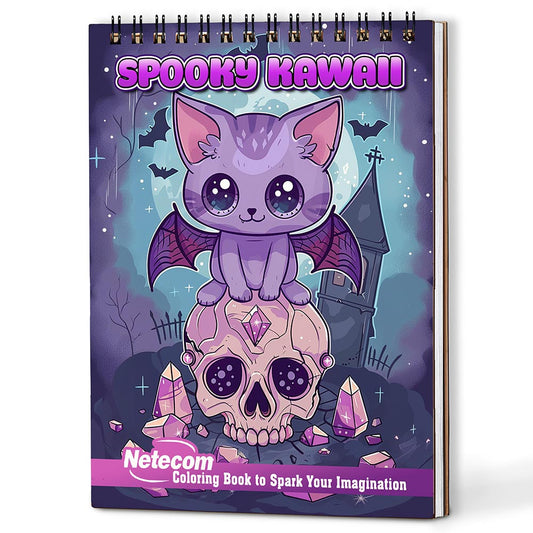 Netecom Spooky Kawaii Coloring Book For Adults