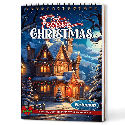 Netecom Festive Christmas Coloring Book For Adults