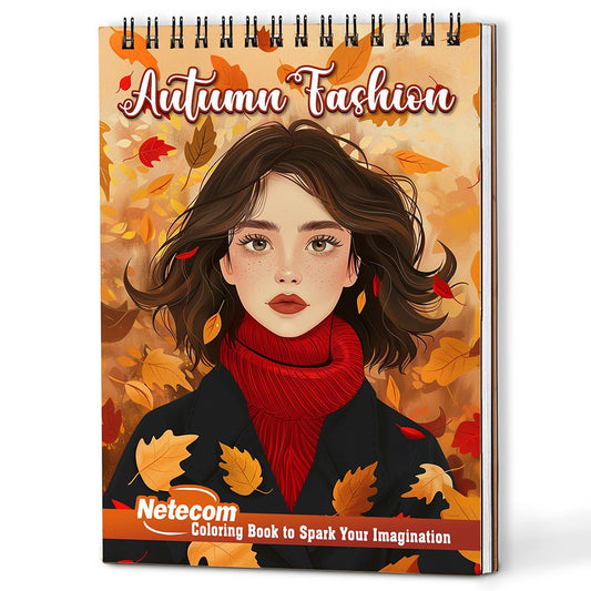 Netecom Autumn Fashion Coloring Book For Adults