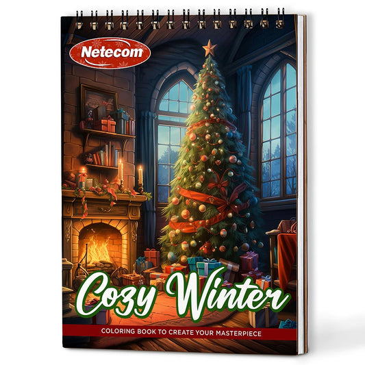 Netecom Cozy Winter Coloring Book For Adults