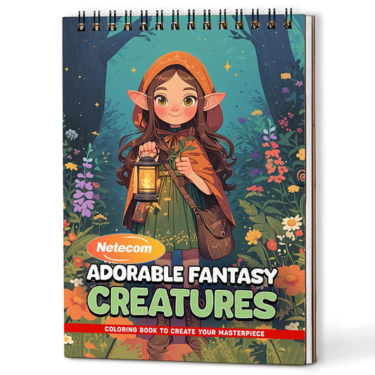 Adorable Fantasy Creatures Coloring Book For Adults