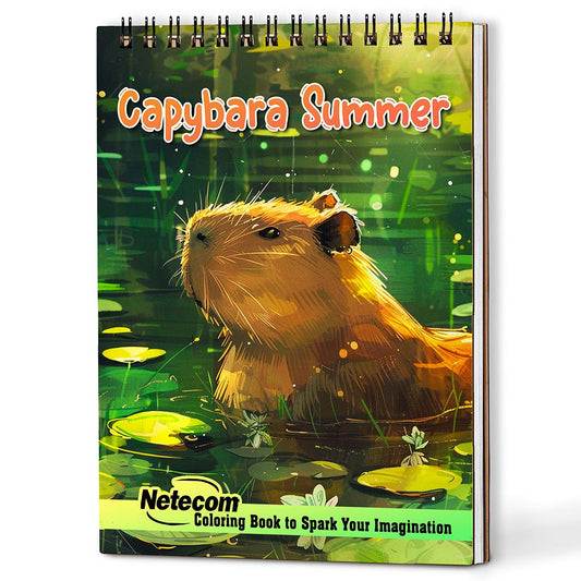 Netecom Capybara Summer Coloring Book For Adults