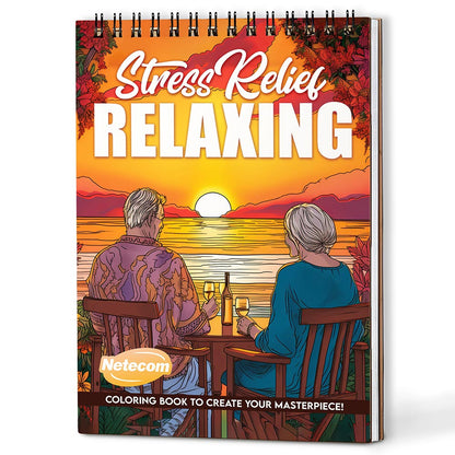 Netecom Stress Relief Relaxing Coloring Book For Adults