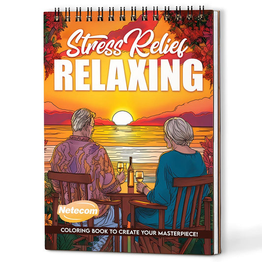Netecom Stress Relief Relaxing Coloring Book For Adults