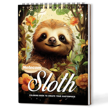 Netecom Sloth Coloring Book For Adults